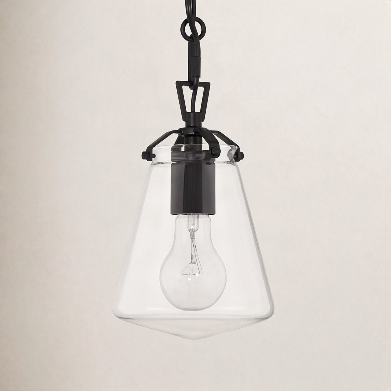 Blair Dimmable Single Light Pendant, Matte Black