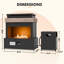 Outdoor Fire Pit, Propane Gas Fireplace with Tank Storage
