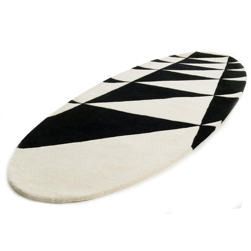 Cusick Geometric Area Rug, Oval 135 x 300cm