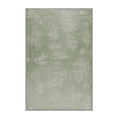 Machine Washable Abstract Brown Area Rug