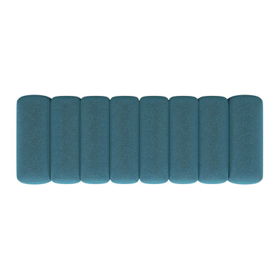 Fabric Bench In Peacock Blue, Backless And Stylish, With Dimensional Upholstery, Ideal For Sophisticated Foyers, 53.67 Deep, 20.4 Wide, 18.74 Tall, 43.78 Lb Blue Upholstered Accent Undulating