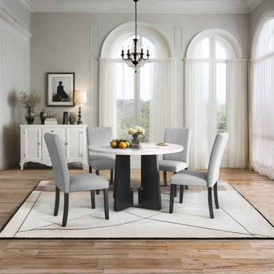5-Piece Round Dining Table Set