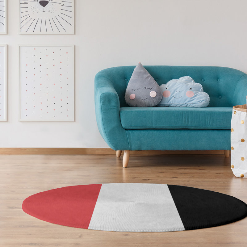 Tapis de zone rouge/noir, Rectangle 2 pi x 3 pi