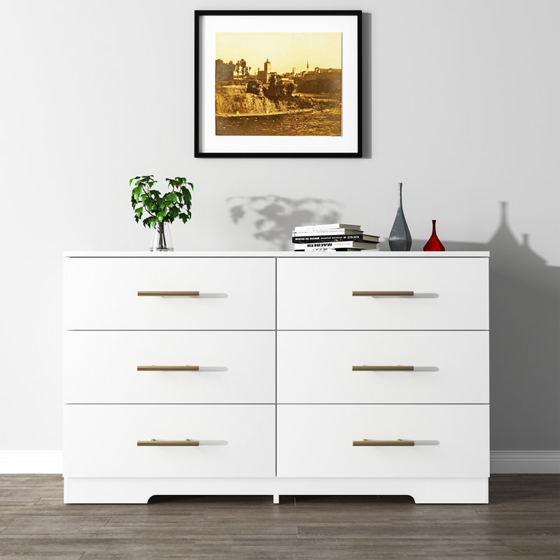 Blayre 47.25'' W 6 - Drawer Dresser, White