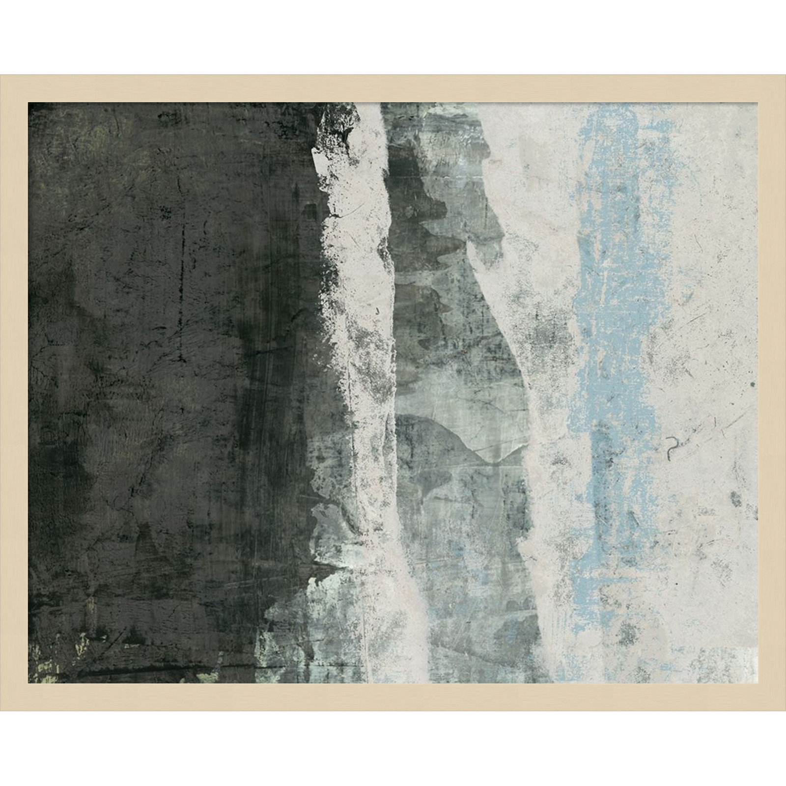 Fresno "Black and Grey and Blue II" Print, Brown, 21" H x 25" W