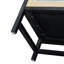 Buffet rustique avec portes décoratives en rotin, armoire de rangement noire et naturelle pour la cuisine, la salle à manger, le salon ou le vestibule