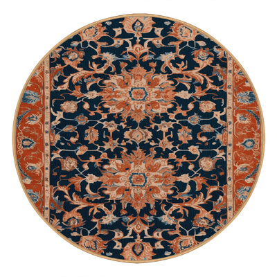 Tapis brun Tabriz lavable à la machine