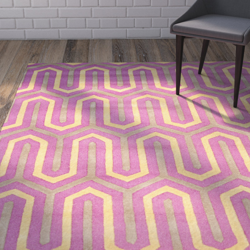 Altair Geometric Wool Hand Woven Area Rug, Rectangle 152 x 244 cm