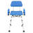 iLIVING ILG-638 Swivel Pivoting Shower Chair for Bathtub and Shower with Padded Seat, Back and Arms, and Adjustable Height , Blue