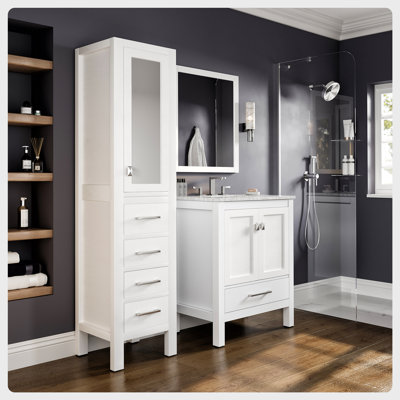 Minnich Solid Wood Bathroom Cabinet