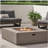 50,000 Btu Square Mgo Fire Table with Tank Outside-1901478127