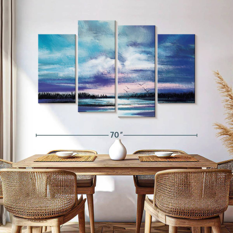 Avery Blue Hour Abstract, 42" H x 68" W