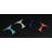 Albaugh coastal cast iron whale tail coat and towel wall hooks set of 4 in white, turquoise, coral, and blue enamel — 5" w x 3.5" h x 3.5" d
