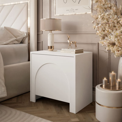 ARIADNA 54cm W Particle Board / Chipboard Bedside Table