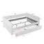Grand lit de jour avec canapé-lit capitonné à deux tiroirs, tissu Boucle (88 po x 65,5 po x 29,5 po)-1389440234