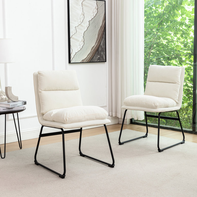 Deux chaises de salle à manger Vanilla White