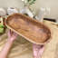 LuxeDesigns Handcrafted Acacia Wooden Dough Bowl - Decorative Centerpiece for Home Decor