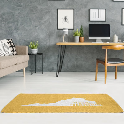 Tapis jaune pour la plage home virginie