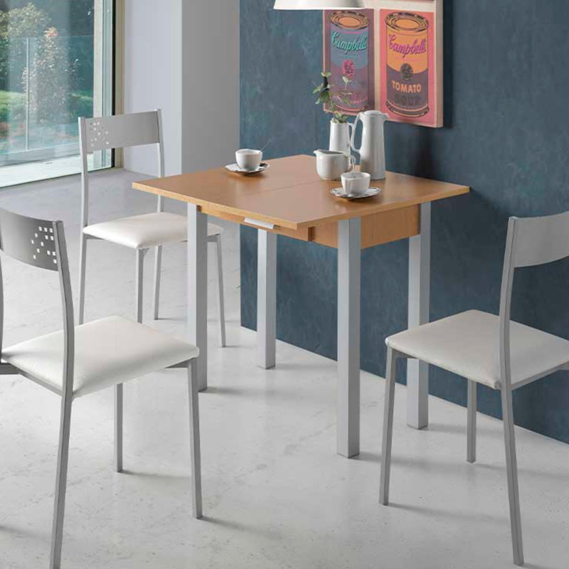 Georgy Extendable Dining Table, Cherry, Grey