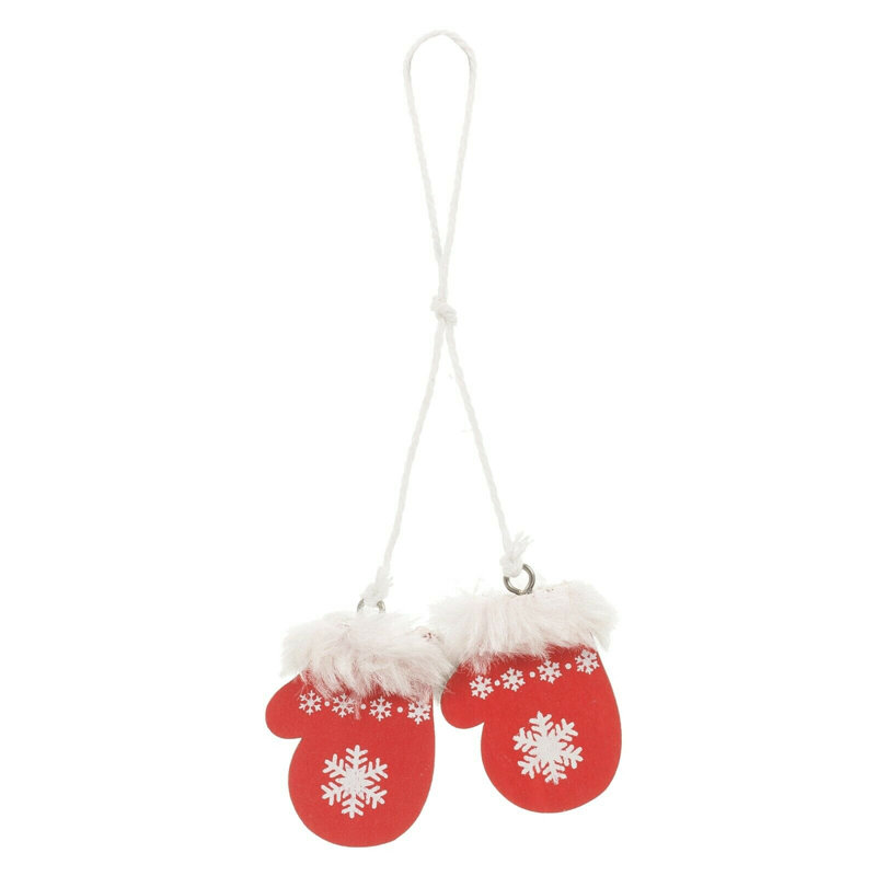 2cm Wood Holiday Shaped Ornament, Red