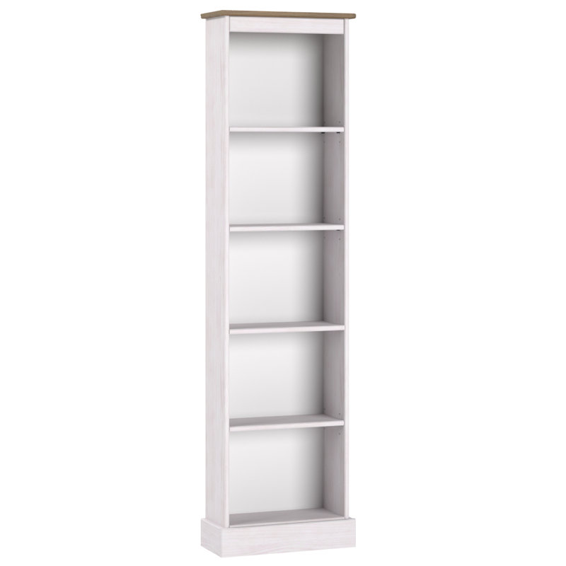 Totowa Bookcase, White Wash/Brown