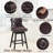 Bar Height Bar Stools Set Of 3 – Upholstered Swivel Bar Stools For Kitchen Island, Modern Design With Thickened Cushions, Backs, And Solid Wood Legs-403414725-434190490