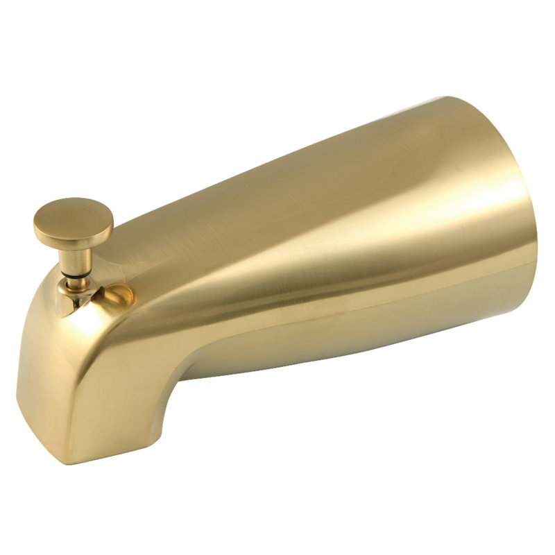 Kingston Brass Shower Scape 5-1/4 Inch Diverter Tub Spout, Brushed Brass