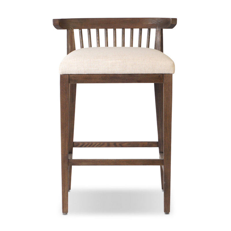Tullio Upholstered Stool with Solid Wood Frame
