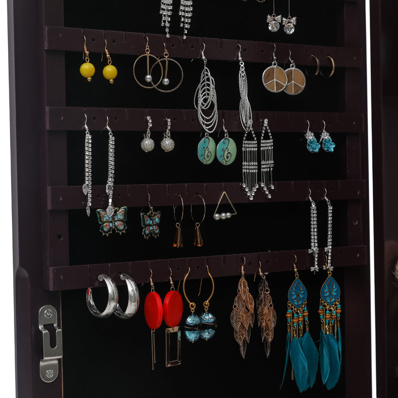 Armoire à bijoux murale avec miroir Bohdie