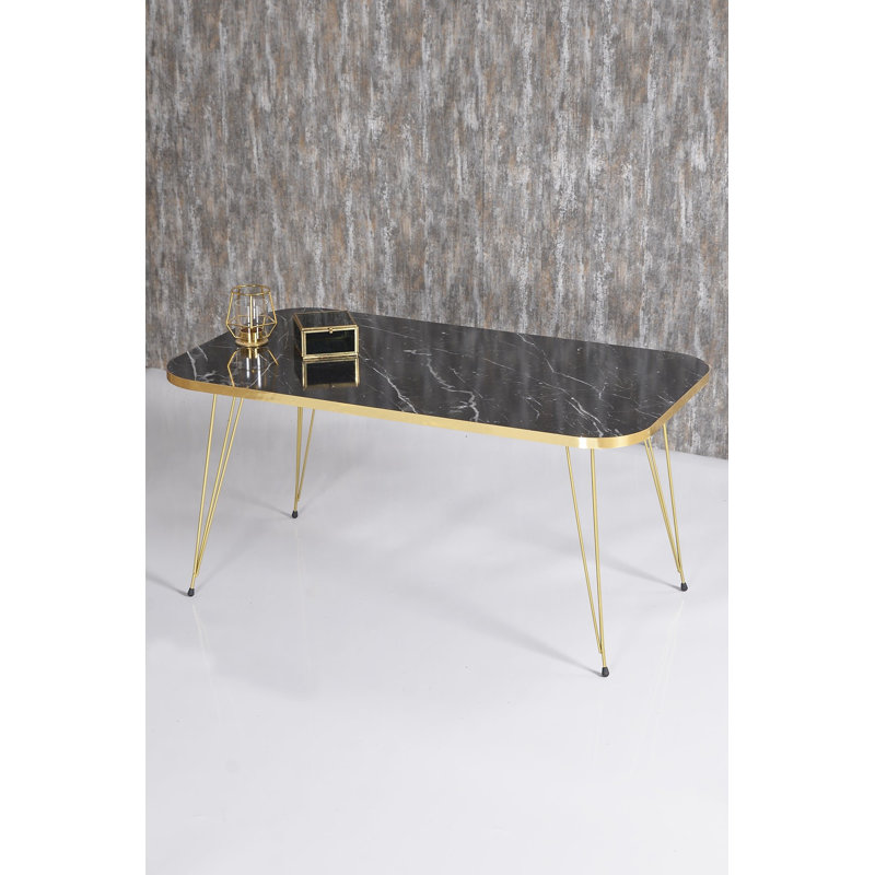 Himmel Living Room Table Set, Black Marble