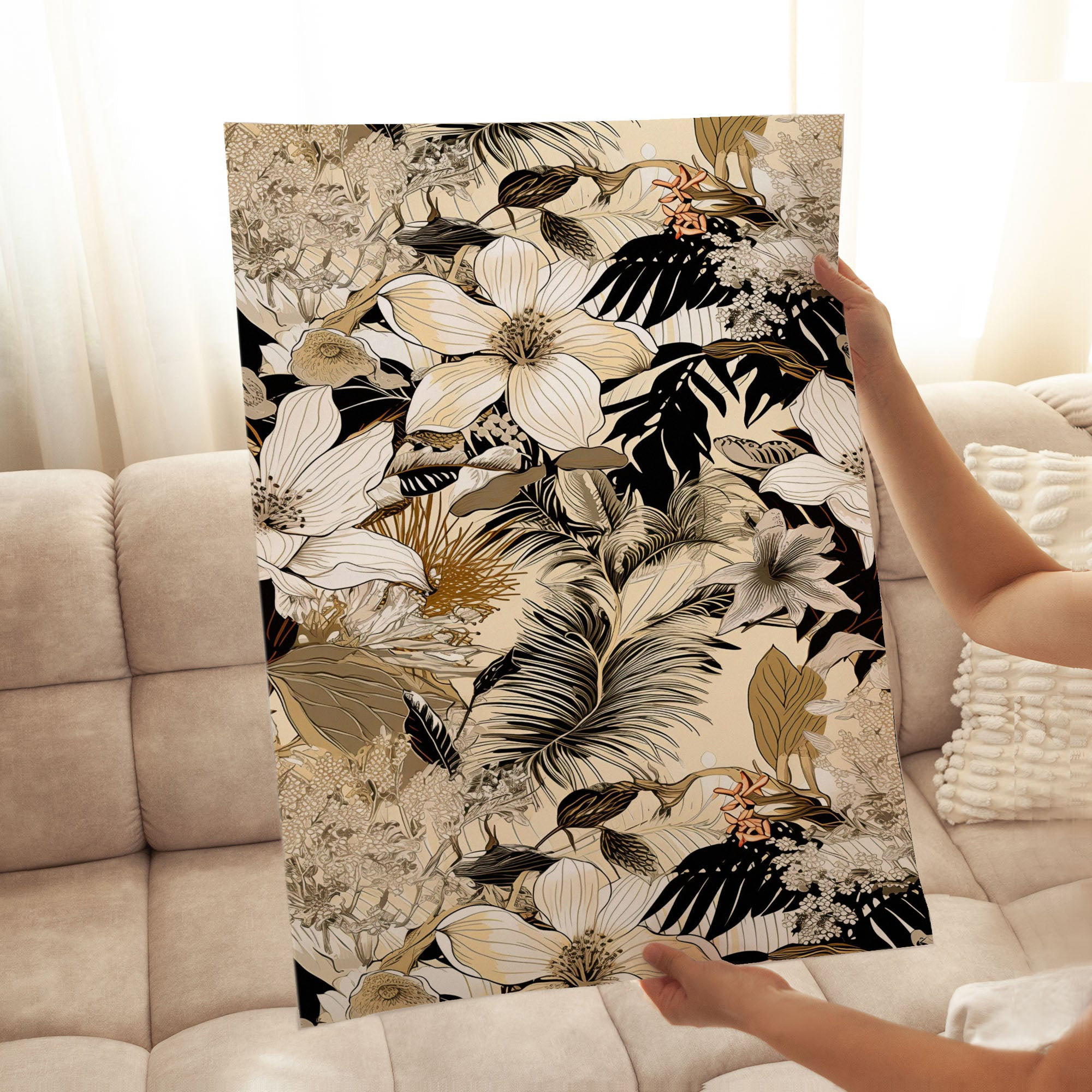 Winston Porter Floral Luxe Flowers III Modern Unframed Art Print | Wayfair