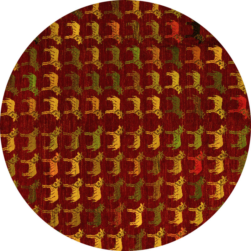 Maxxy Performance Abstract Indoor Rug, Round 4'