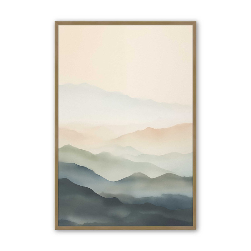 Silent Serenity III Print, Brushed Gold Framed, 17.25" H x 13.25" W