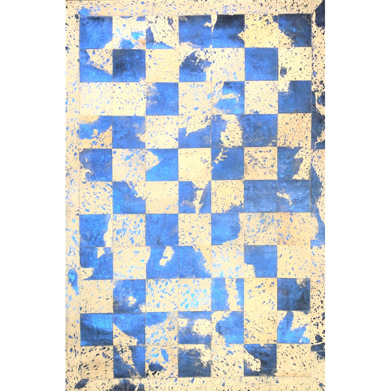 Mckinney Patchwork Cowhide 90cm X 150cm Area Rug