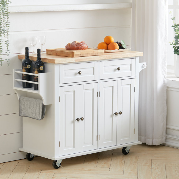 Living and Home Wood Kitchen Island | Wayfair.co.uk