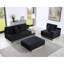 Canapé modulaire réversible en velours noir avec rangement