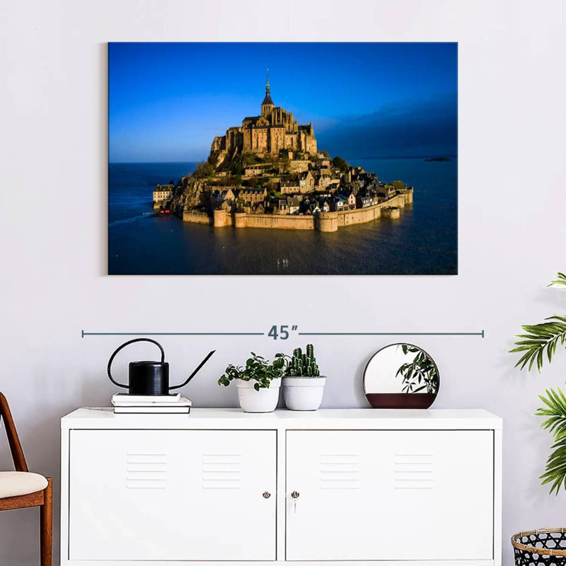 Mont Saint Michel Island, 26" H x 39" W
