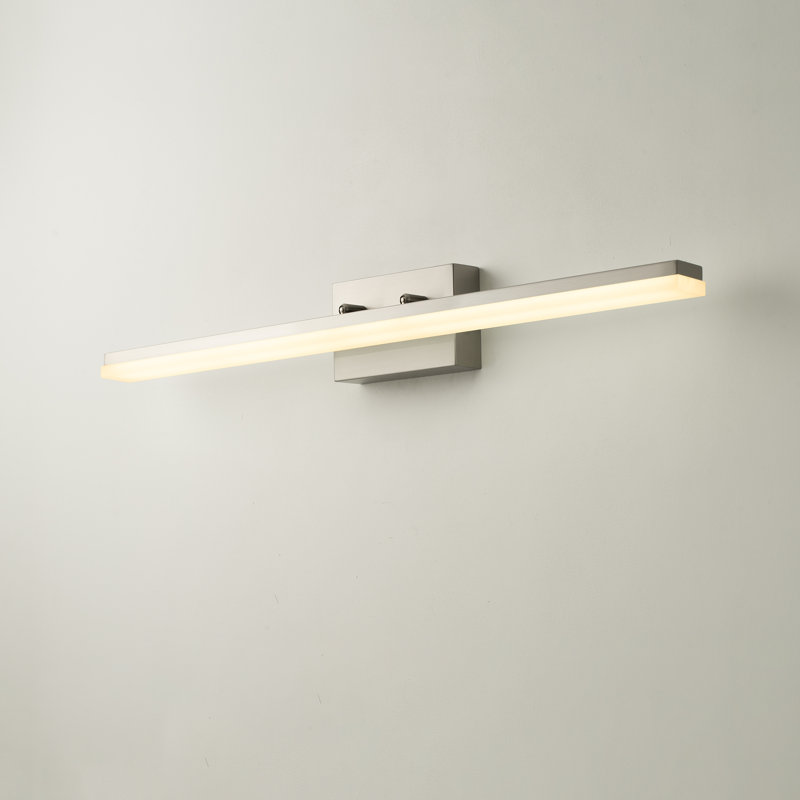 Alfonza 1-Light Dimmable LED Bath Bar, Brushed Nickel, Warm White 3000K, 36.61" W