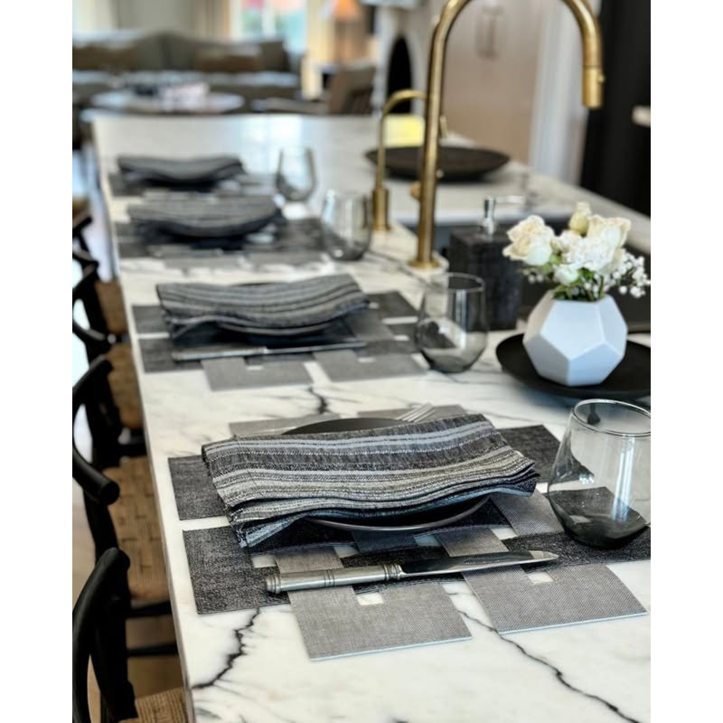 Midas Linen Blend Square Napkins, Sage