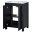Vintage Style Small Bathroom Vanity Combo With Double Vanities, Ceramic Sinks, Storage Shelf, And Soft Close Doors