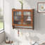 Armoire murale à double porte en verre pour salle de bain, cuisine-1761125629