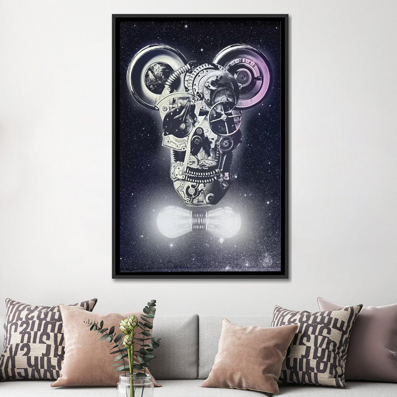 «Mécanique» par Ali Gulec - impression sur toile tendue, H 60 po x l 40po x P 1,5 po, Toile avec cadre noir, Pas de tapis