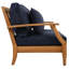 Causeuse de patio en bois de teck Clairmont-1577550468
