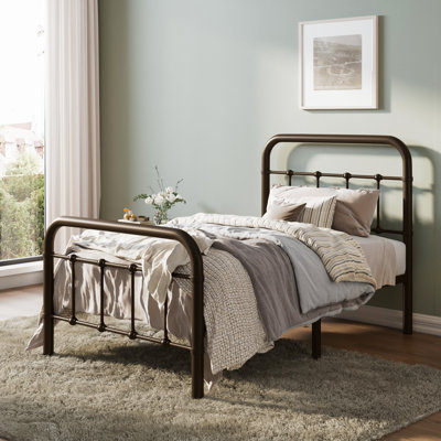 Kawamoto Metal Platform Bed Frame with Elegant Modern Design
