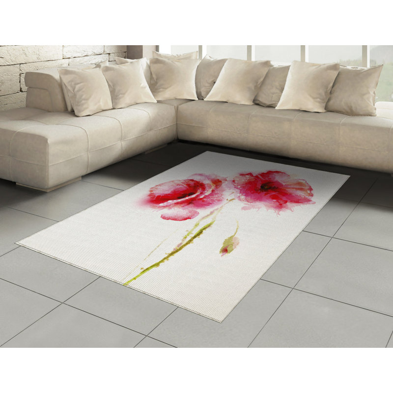 Fung Floral Hand Woven Area Rug, Rectangle 120 x 180cm
