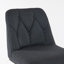 Ensemble de 2 tabourets de bar rembourrés modernes avec dossier capitonné, chaise à hauteur de comptoir avec structure en métal robuste, siège rembourré confortable pour la cuisine, le bar ou la salle à manger