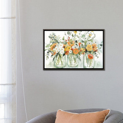 «Trois Beauties» encadrée par Carol Robinson, estampe numérique sur toile tendue