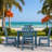 Outdoor Patio Dining Set, Including A Square Table And 4 Armless Chairs-1609181390