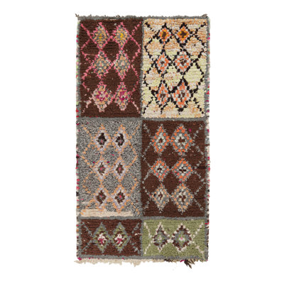 Hand Knotted Wool Geometric Area Rug