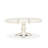 5-Piece Dining Room Table Set 4 Upholstered Chairs with Linen Fabric and Round/Oval shape Table - Linen White Finish-66609657